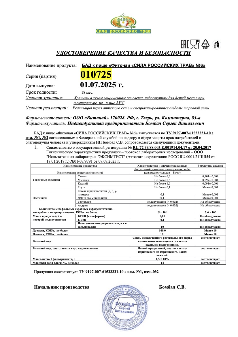 Паспорт №072025